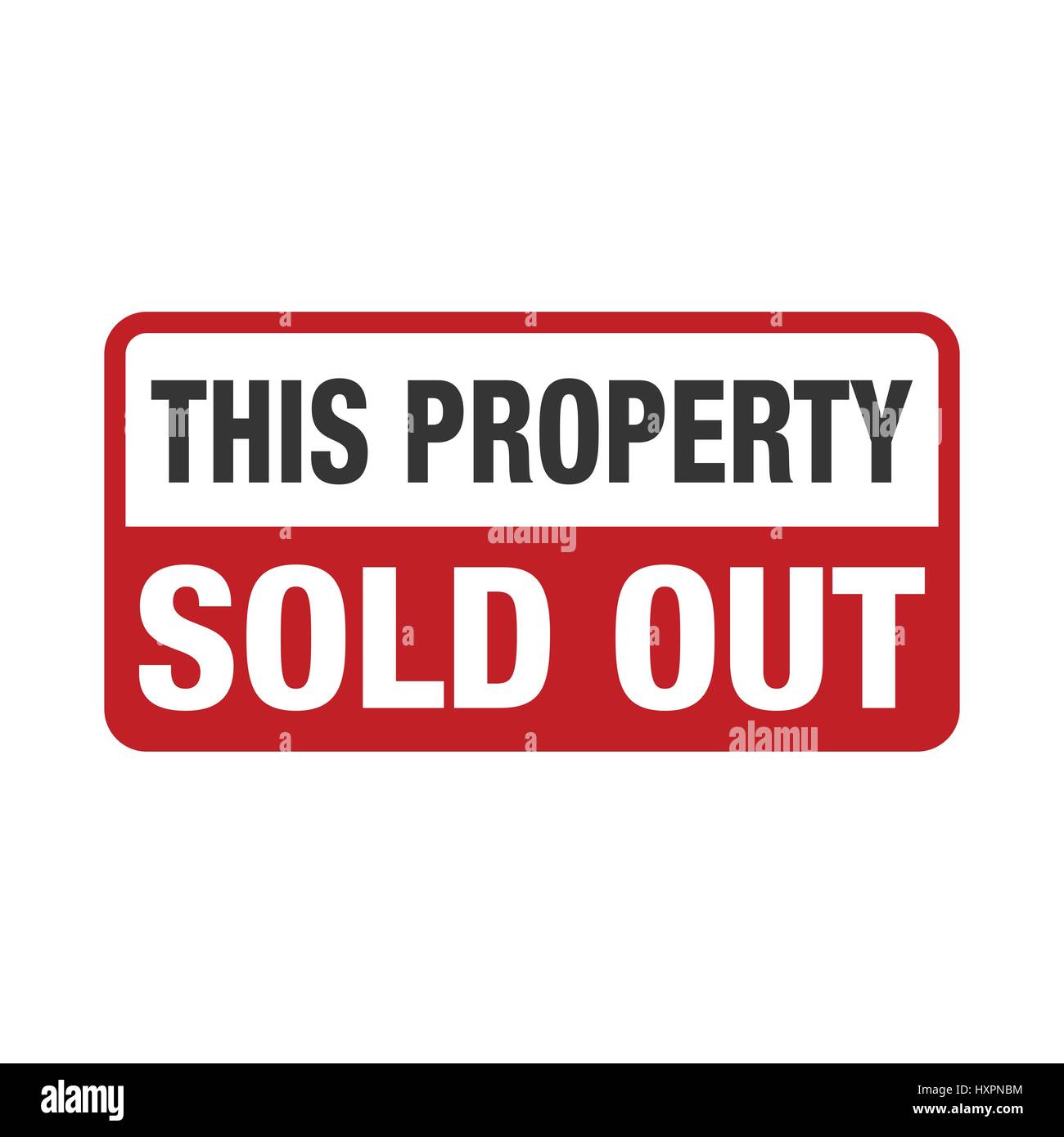 Ausverkauft, Designkonzept, Vektor-Illustration, Zeichen zu speichern Stock Vektor