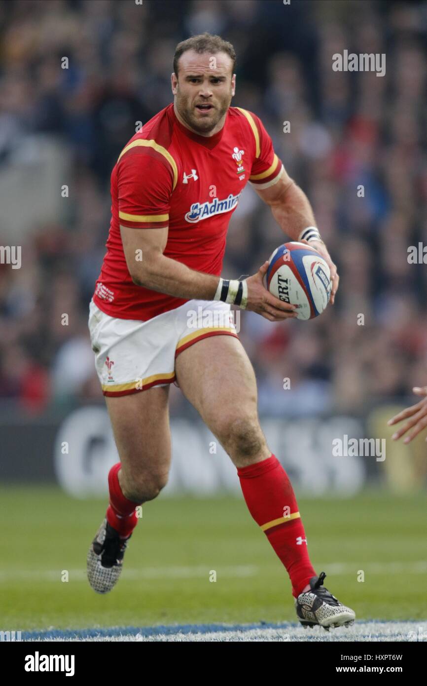 JAMIE ROBERTS WALES HARLEQUINS WALES & HARLEQUINS TWICKENHAM LONDON ENGLAND 12. März 2016 Stockfoto
