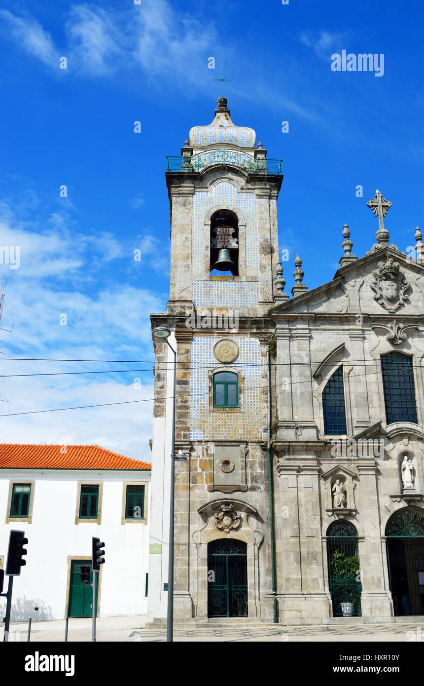Igreja Dos Carmelitas Descalços - eine barocke Kirche in Porto, Portugal Stockfoto