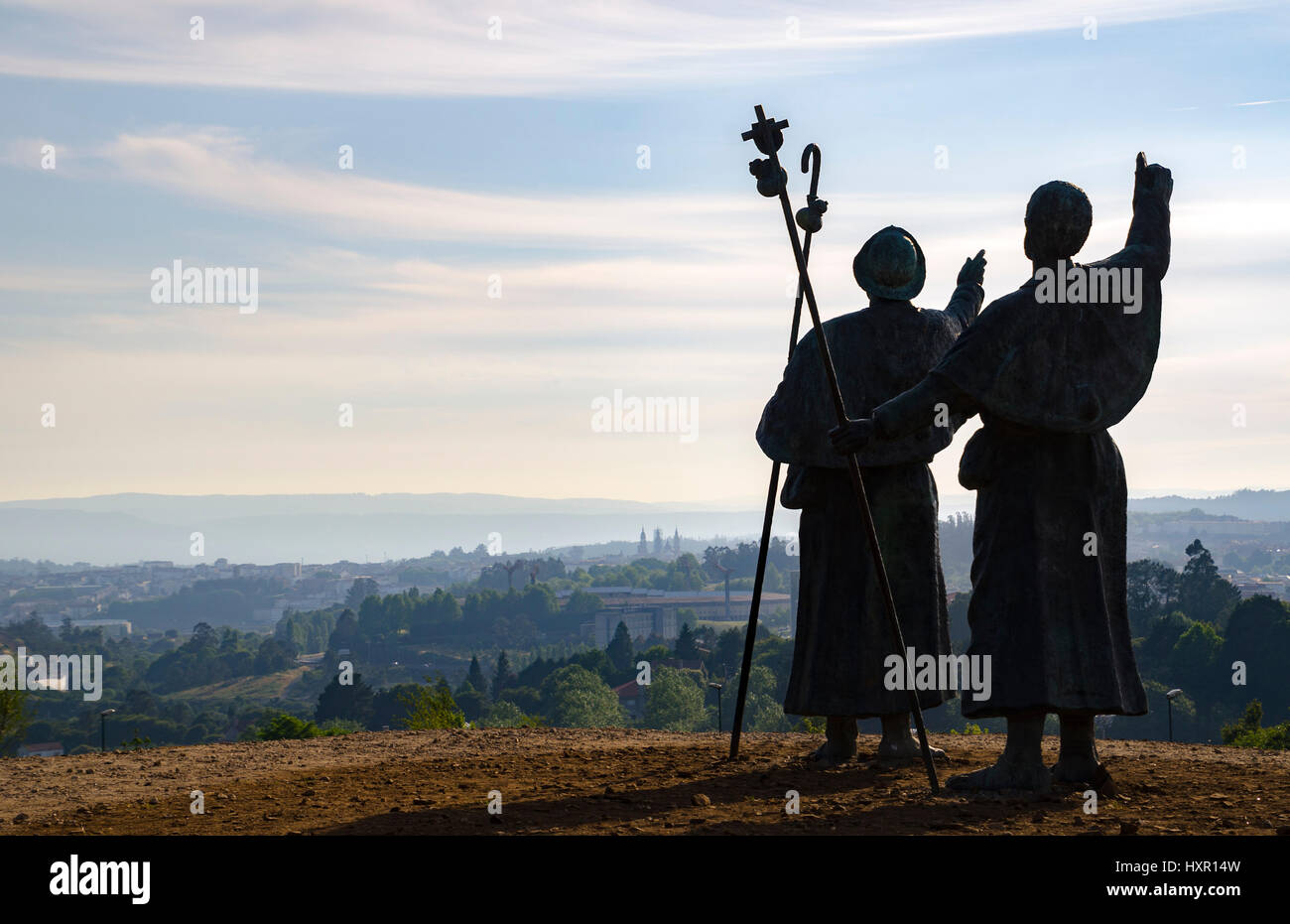 Monte Gozo oder Mount Joy, Santiago De Compostela, A Coruña, Galicien, Spanien, Europa Stockfoto