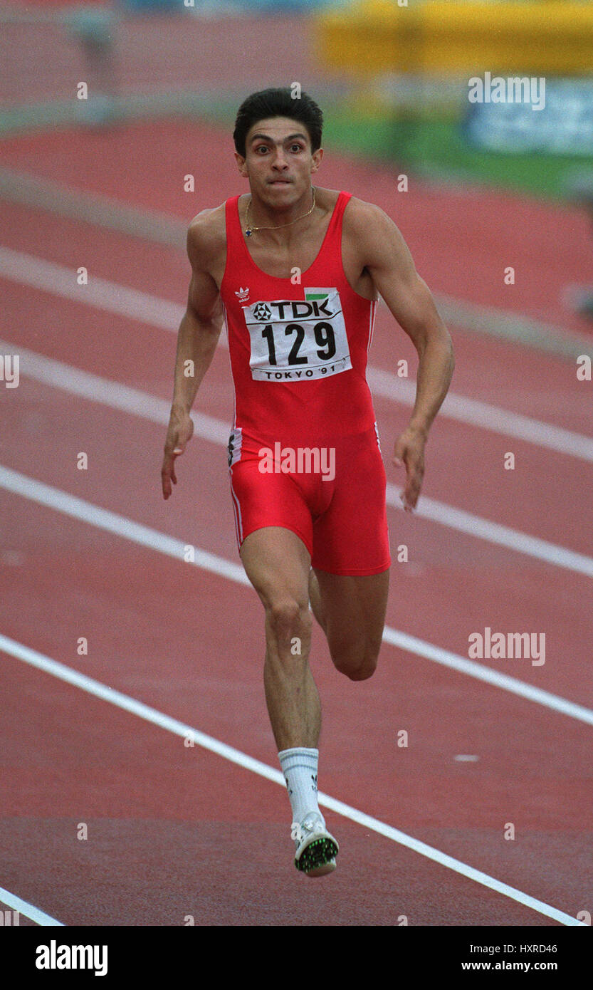 NIKOLAY ANTONOV 100 m 26. Januar 1992 Stockfoto