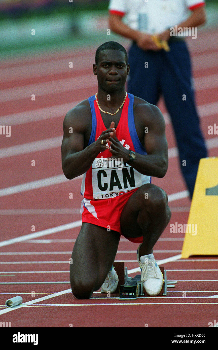 BEN JOHNSON 100 m Kanada 9. Februar 1992 Stockfoto