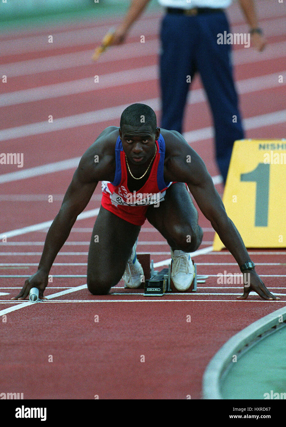 BEN JOHNSON 100 m Kanada 9. Februar 1992 Stockfoto