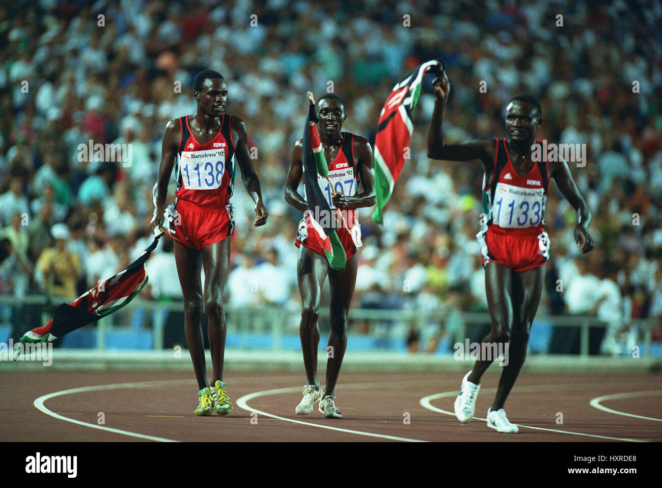 SANG BIRIR & MUTWOL 2.1.3. Olympia-3000-Meter-Hindernislauf 14. August 1992 Stockfoto