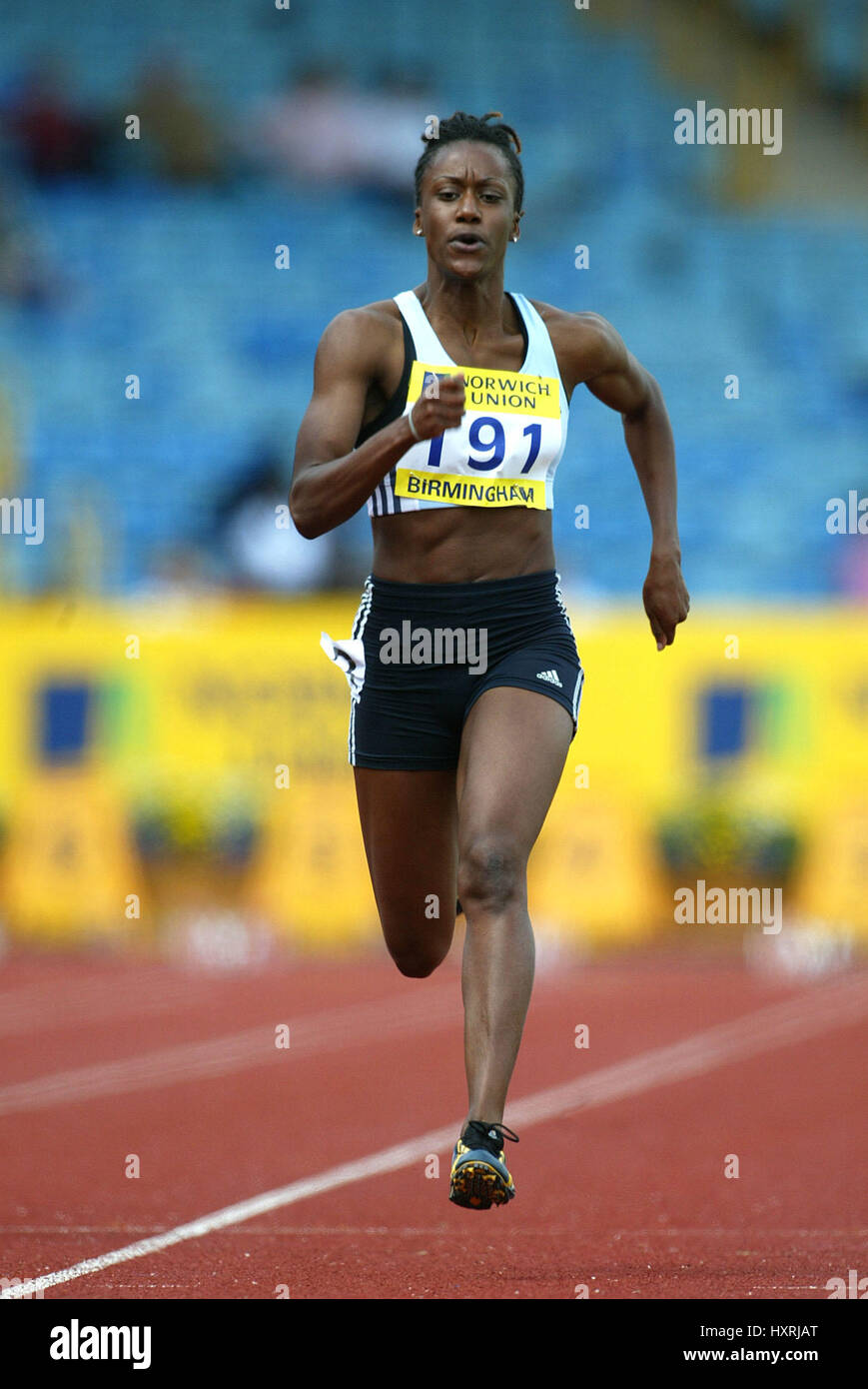 ABI OYEPITAN 100 m ALEXANDER Stadion BIRMINGHAM ENGLAND 13. Juli 2002 Stockfoto