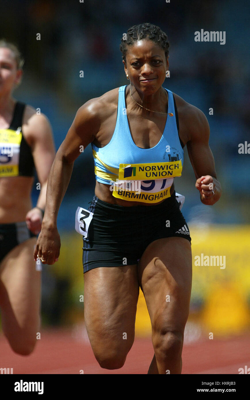 MARCIA RICHARDSON 100 m ALEXANDER Stadion BIRMINGHAM ENGLAND 13. Juli 2002 Stockfoto