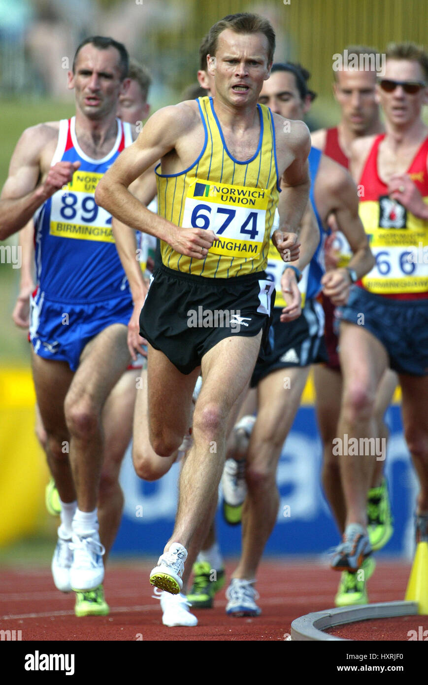ROB DENMARK 5000 M: ALEXANDER Stadion BIRMINGHAM ENGLAND 14. Juli 2002 Stockfoto