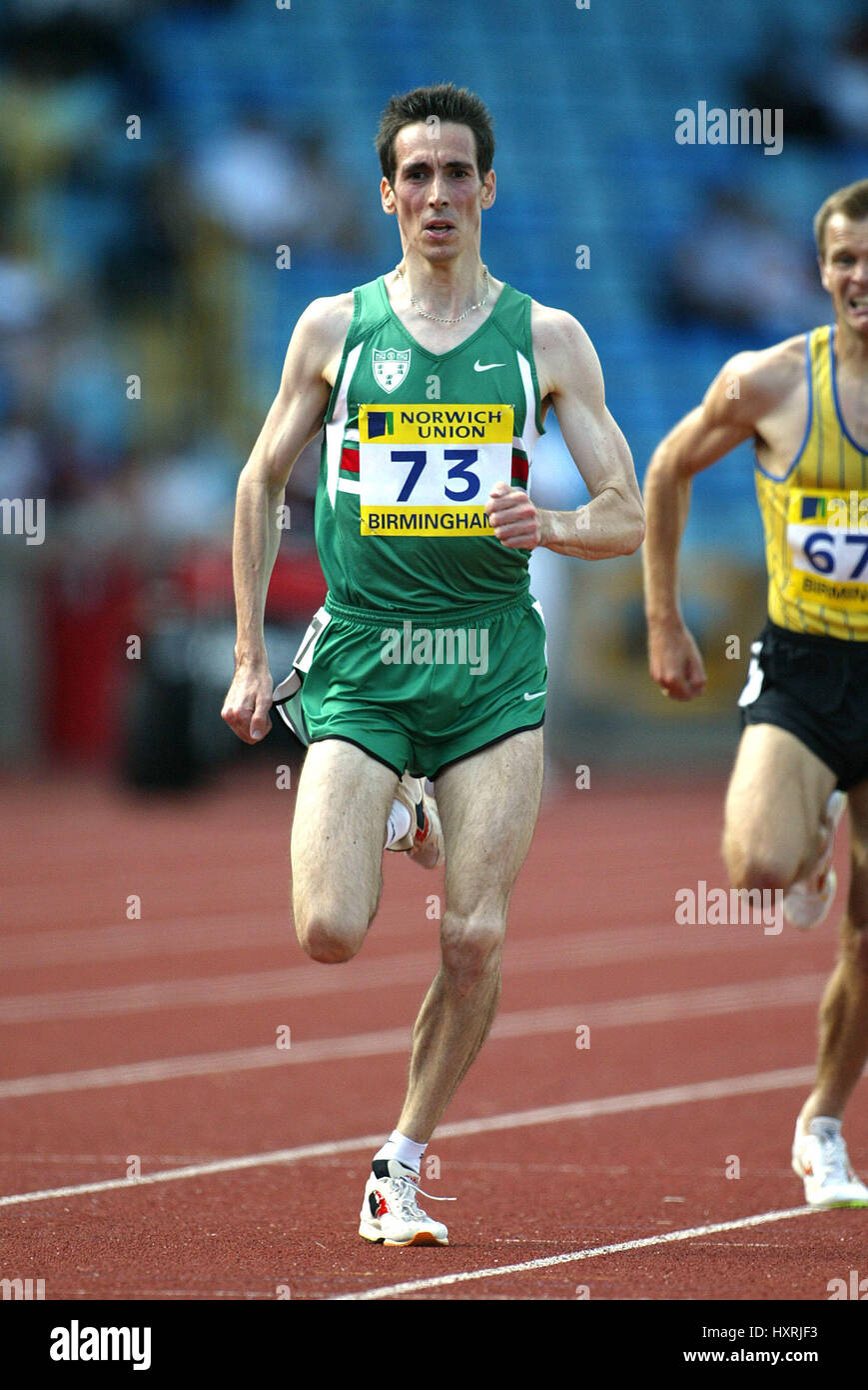 JOHN WILD 5000 M: ALEXANDER Stadion BIRMINGHAM ENGLAND 14. Juli 2002 Stockfoto