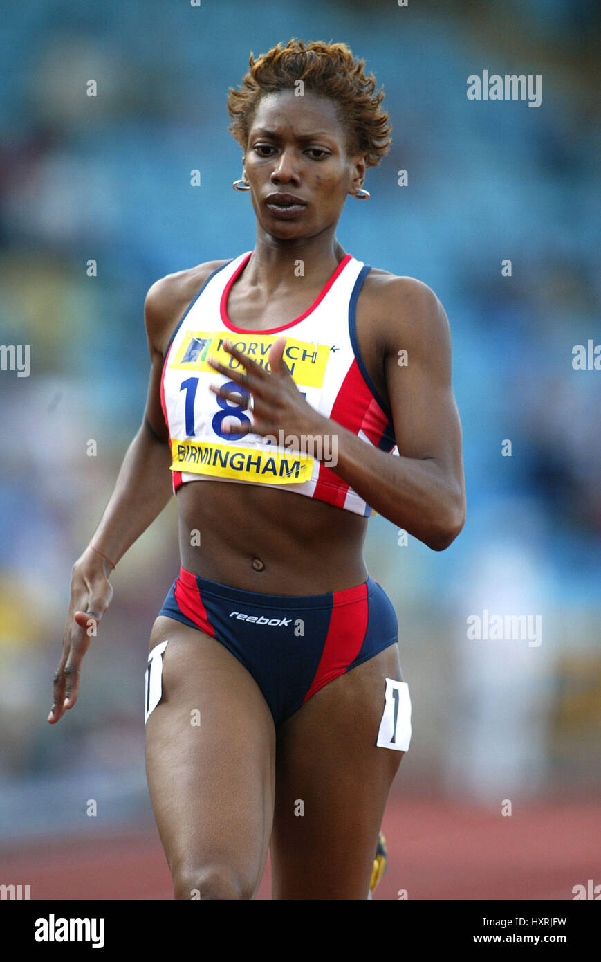 JOICE MADUAKA 200 m ALEXANDER Stadion BIRMINGHAM ENGLAND 14. Juli 2002 Stockfoto