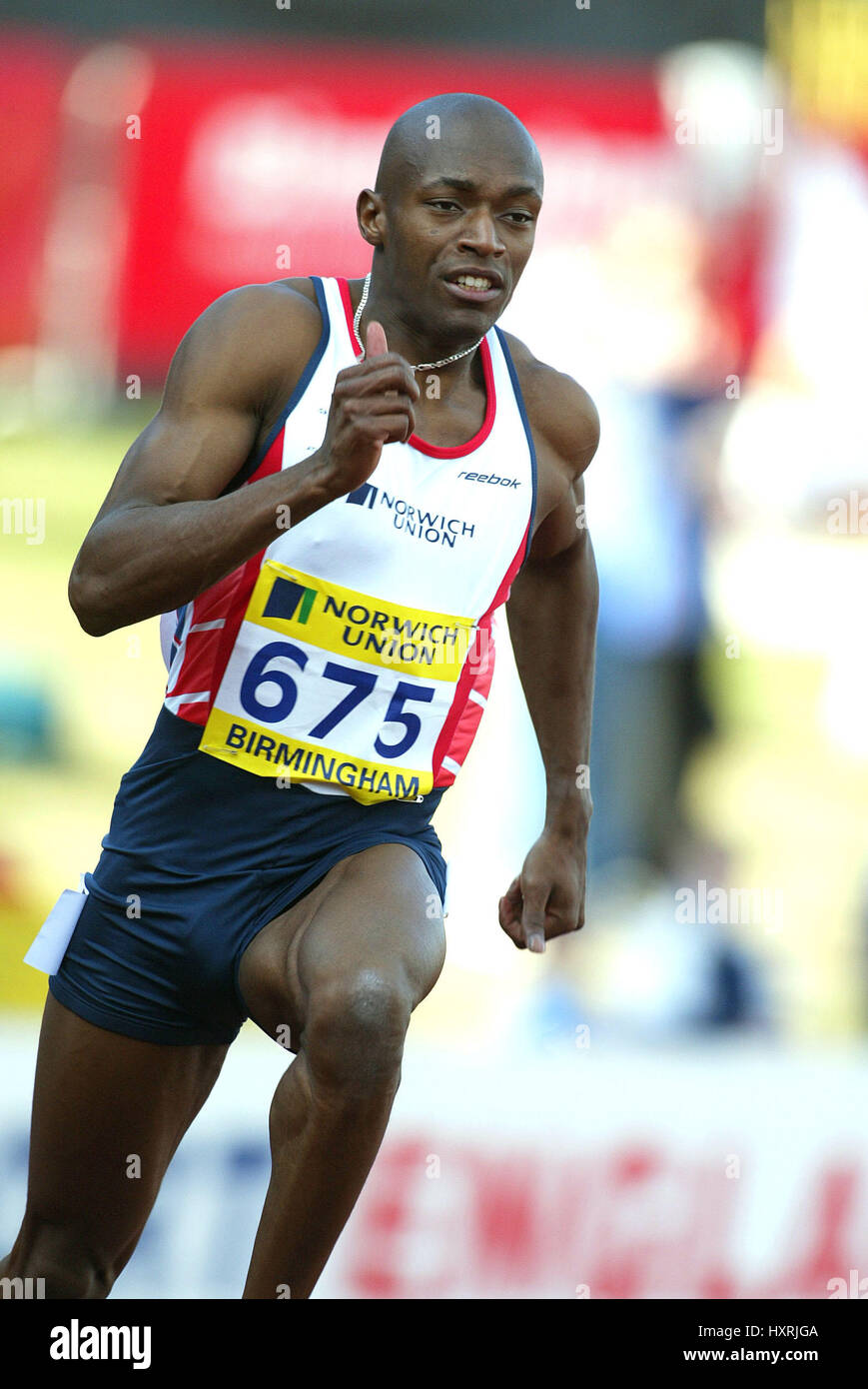 MARLON DEVONISH 200 m ALEXANDER Stadion BIRMINGHAM ENGLAND 14. Juli 2002 Stockfoto