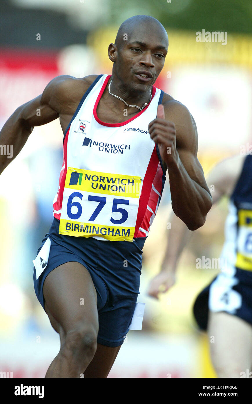 MARLON DEVONISH 200 m ALEXANDER Stadion BIRMINGHAM ENGLAND 14. Juli 2002 Stockfoto