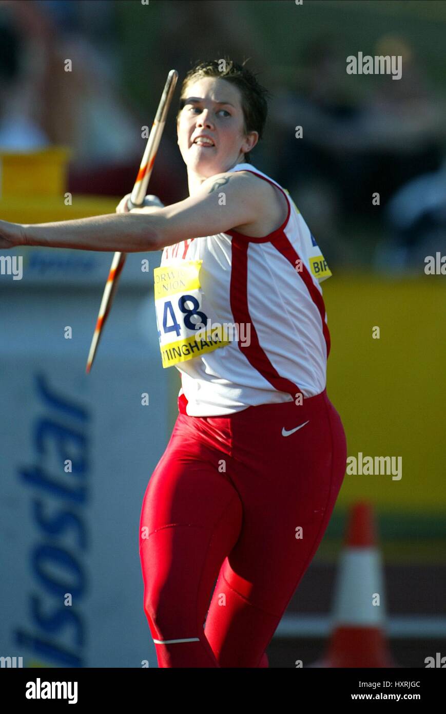 KELLY MORGAN JAVELIN ALEXANDER Stadion BIRMINGHAM ENGLAND 14. Juli 2002 Stockfoto