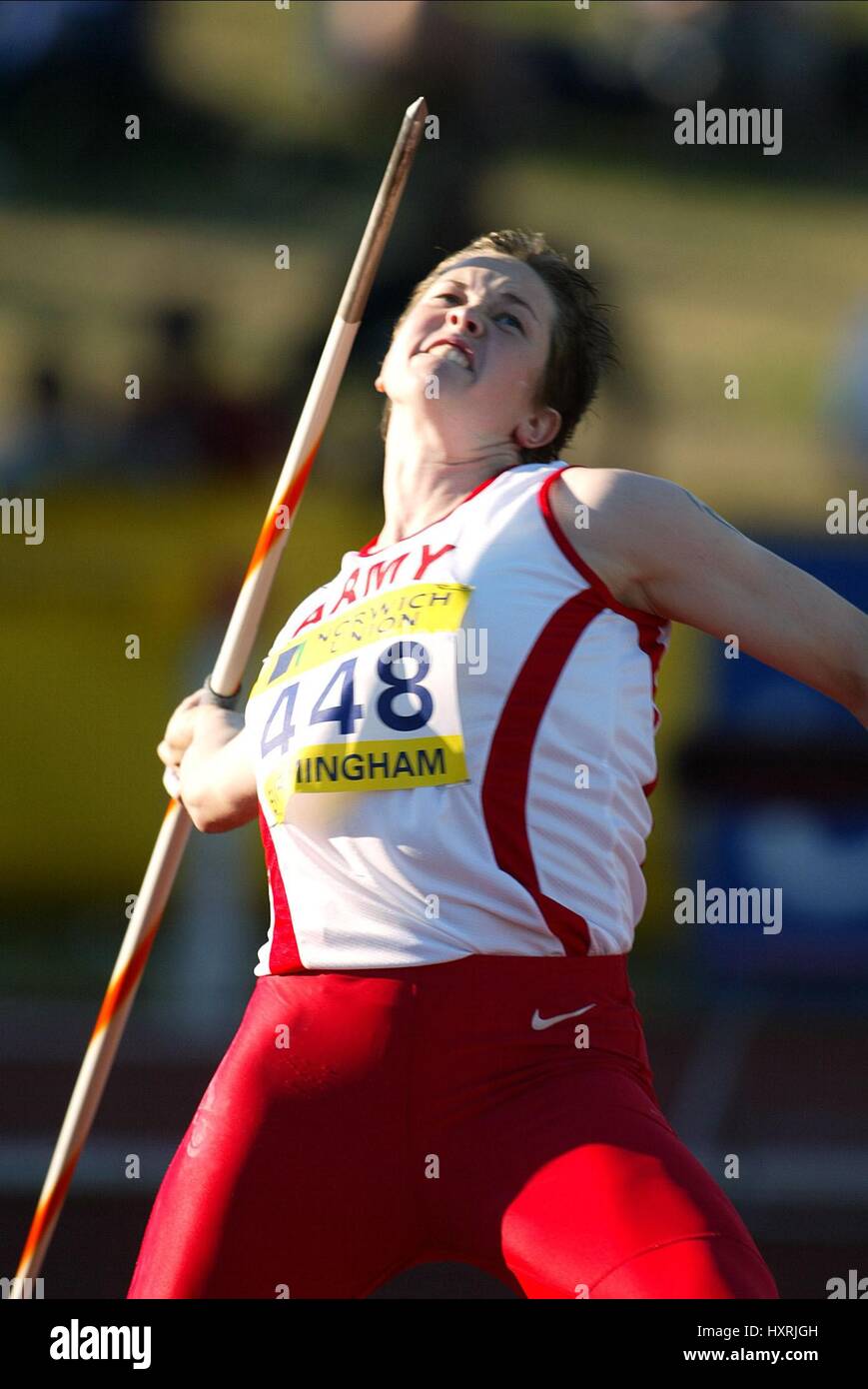 KELLY MORGAN JAVELIN ALEXANDER Stadion BIRMINGHAM ENGLAND 14. Juli 2002 Stockfoto