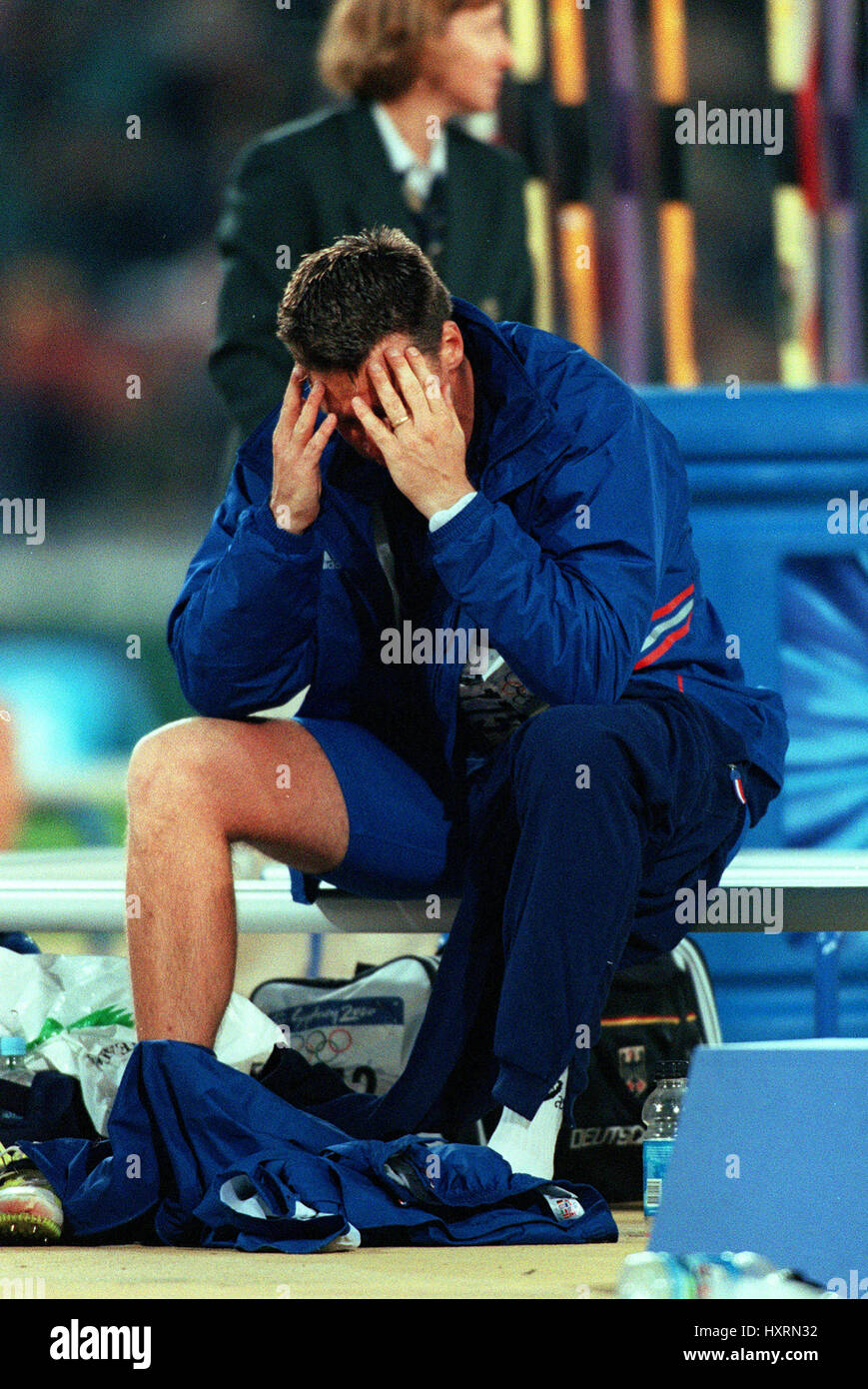 STEVE BACKLEY JAVELIN SYDNEY OLYMPICS Olympiastadion SYDNEY SYDNEY Australien 22. September 2000 Stockfoto