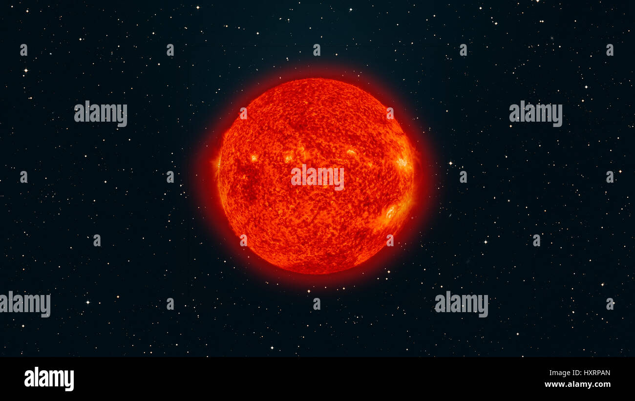 Sonnensystem - Sonne. Es ist der Stern im Zentrum des Sonnensystems. Sonne ist ein G-Typ-Hauptreihenstern und es wird informell als Gelb bezeichnet Stockfoto