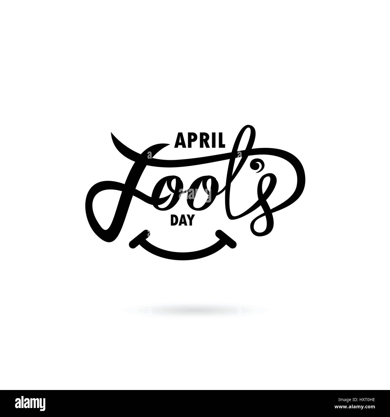 April fools Day. Handgezeichnete Schriftzug Satz isoliert auf weißem Hintergrund. Gestaltungselement für Poster, Grußkarte. Vektor-Illustration. Stock Vektor