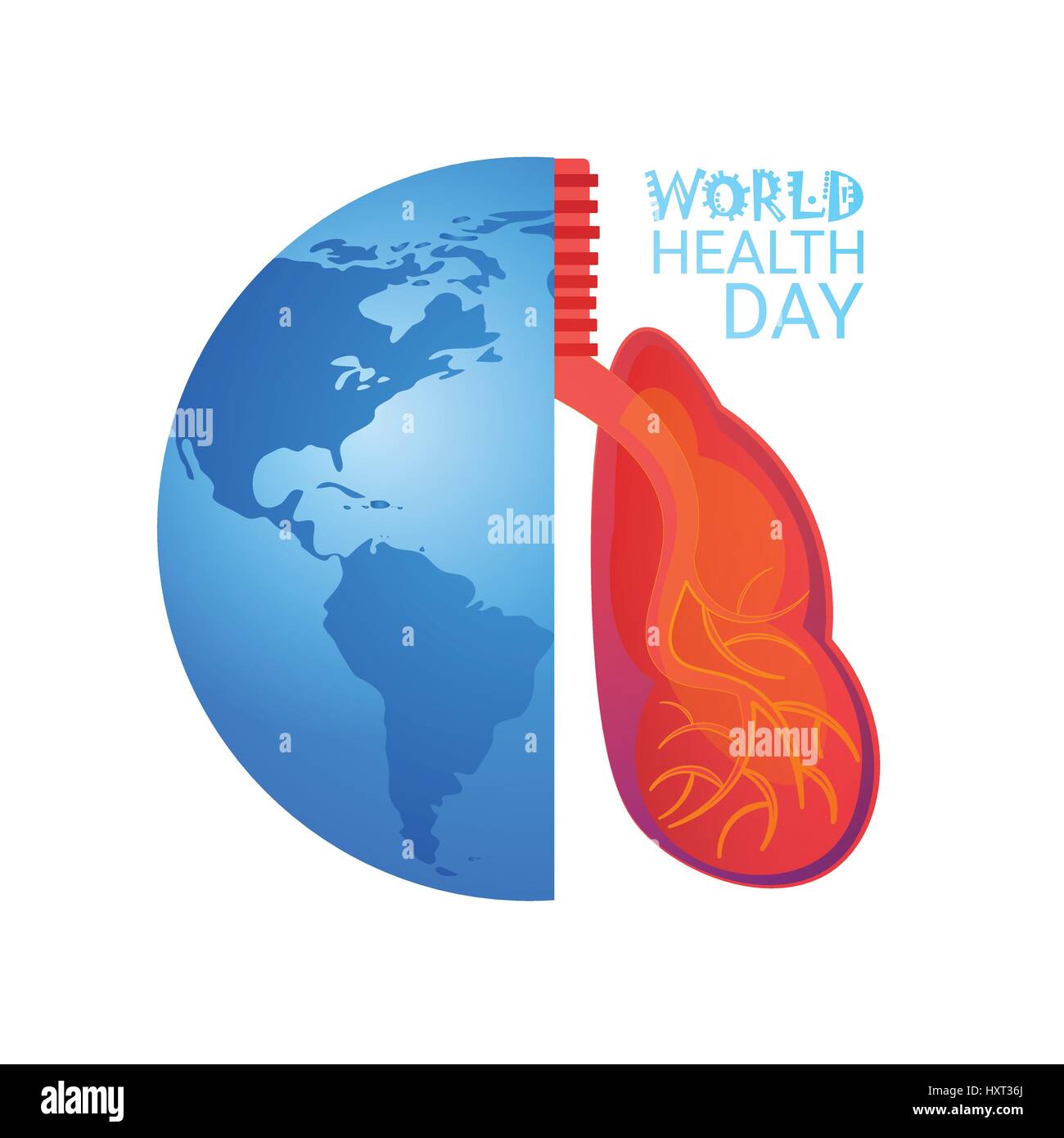Welt Gesundheit Tag 7 April Global Ferienkonzept Stock Vektor