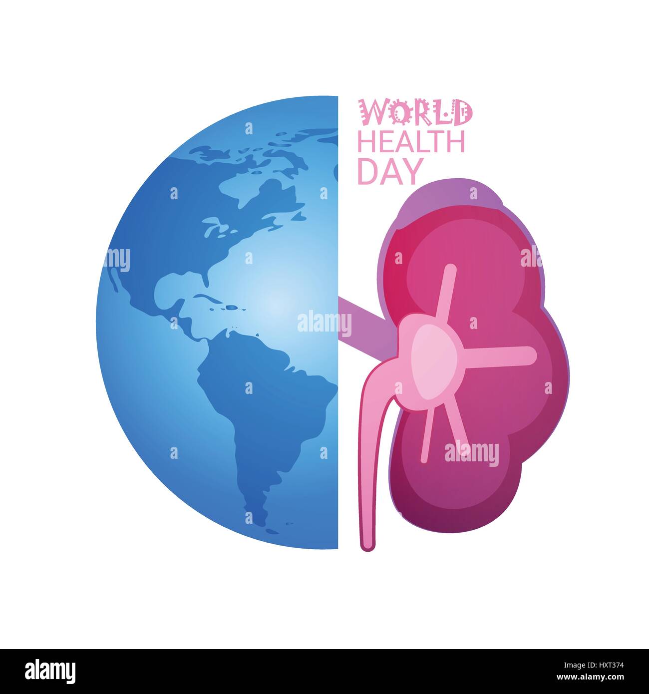 Welt Gesundheit Tag 7 April Global Ferienkonzept Stock Vektor