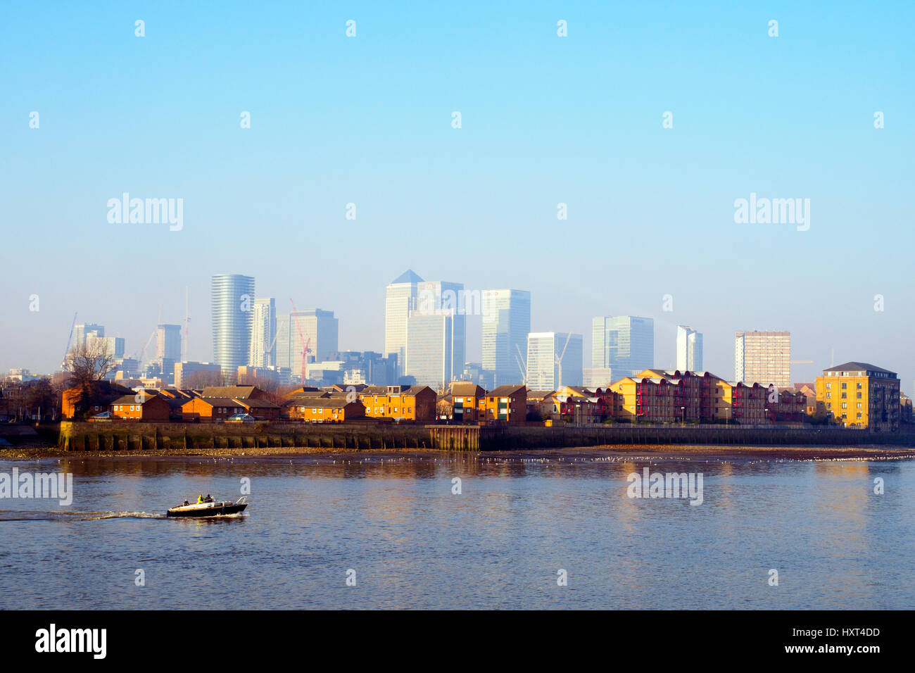 Isle of Dogs und Canary Wharf - London, England Stockfoto