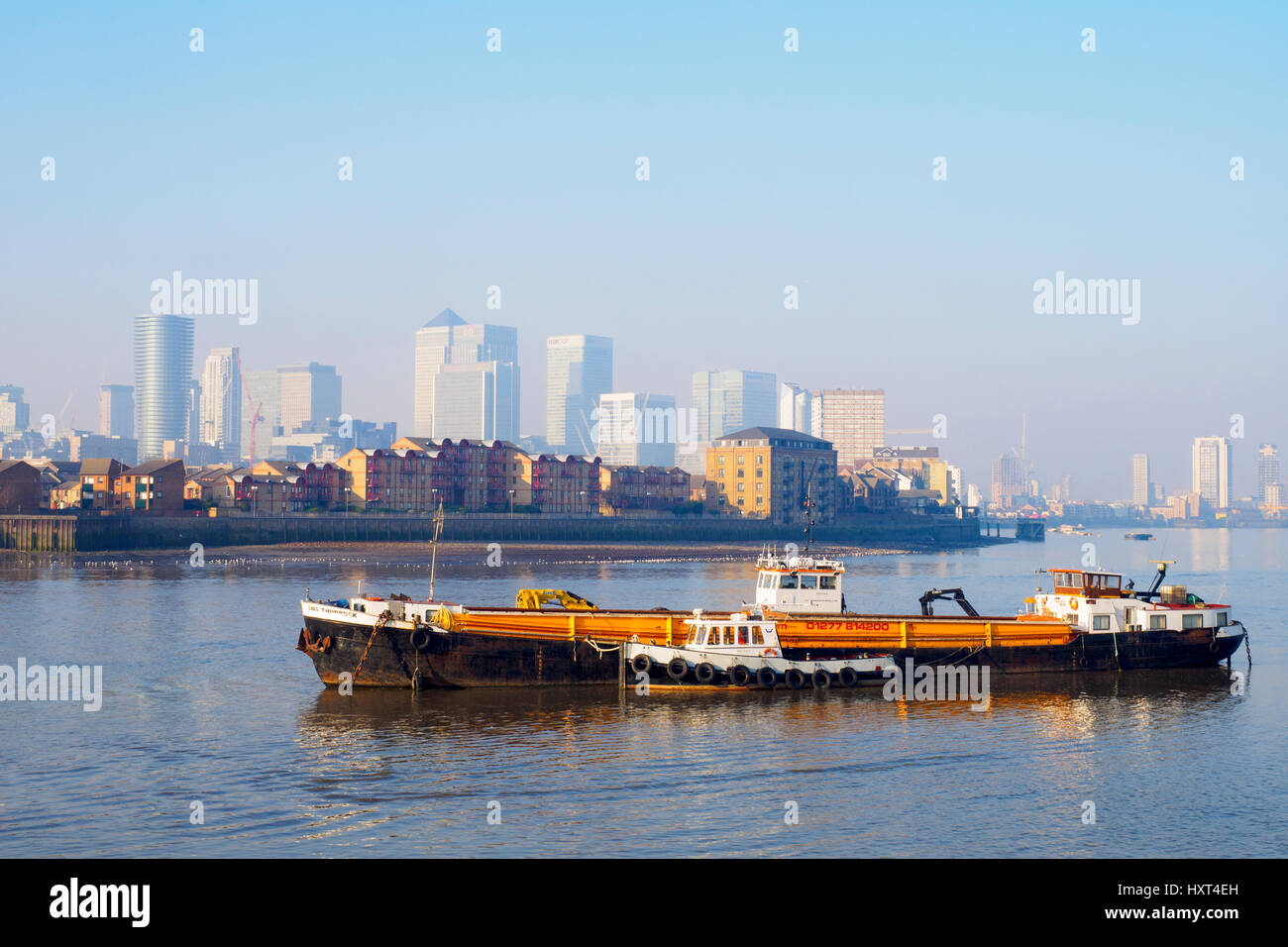 Isle of Dogs und Canary Wharf - London, England Stockfoto