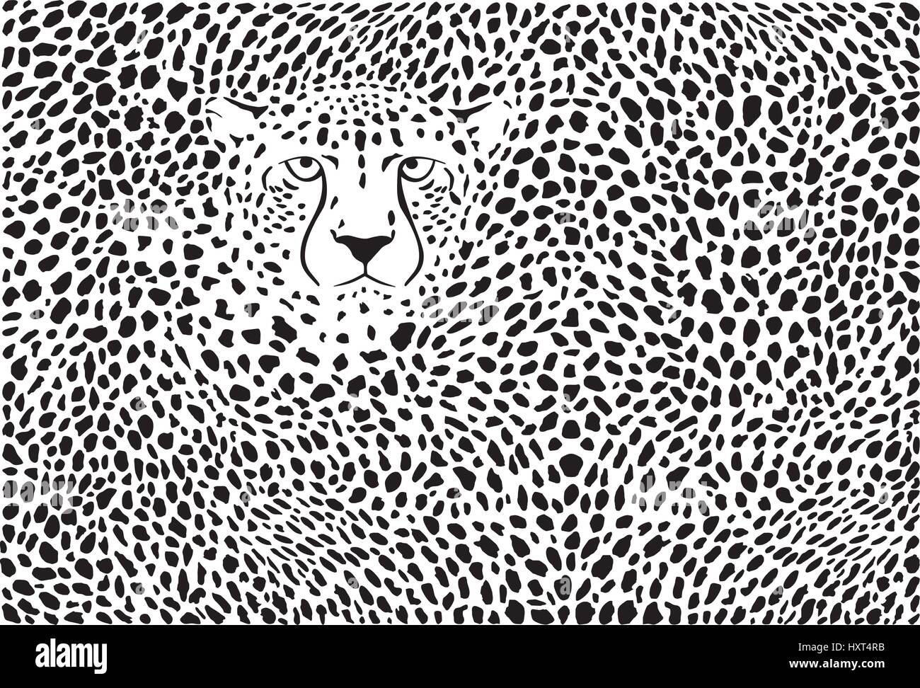 Hintergrund-Gepard-Skins und Kopf Stock Vektor