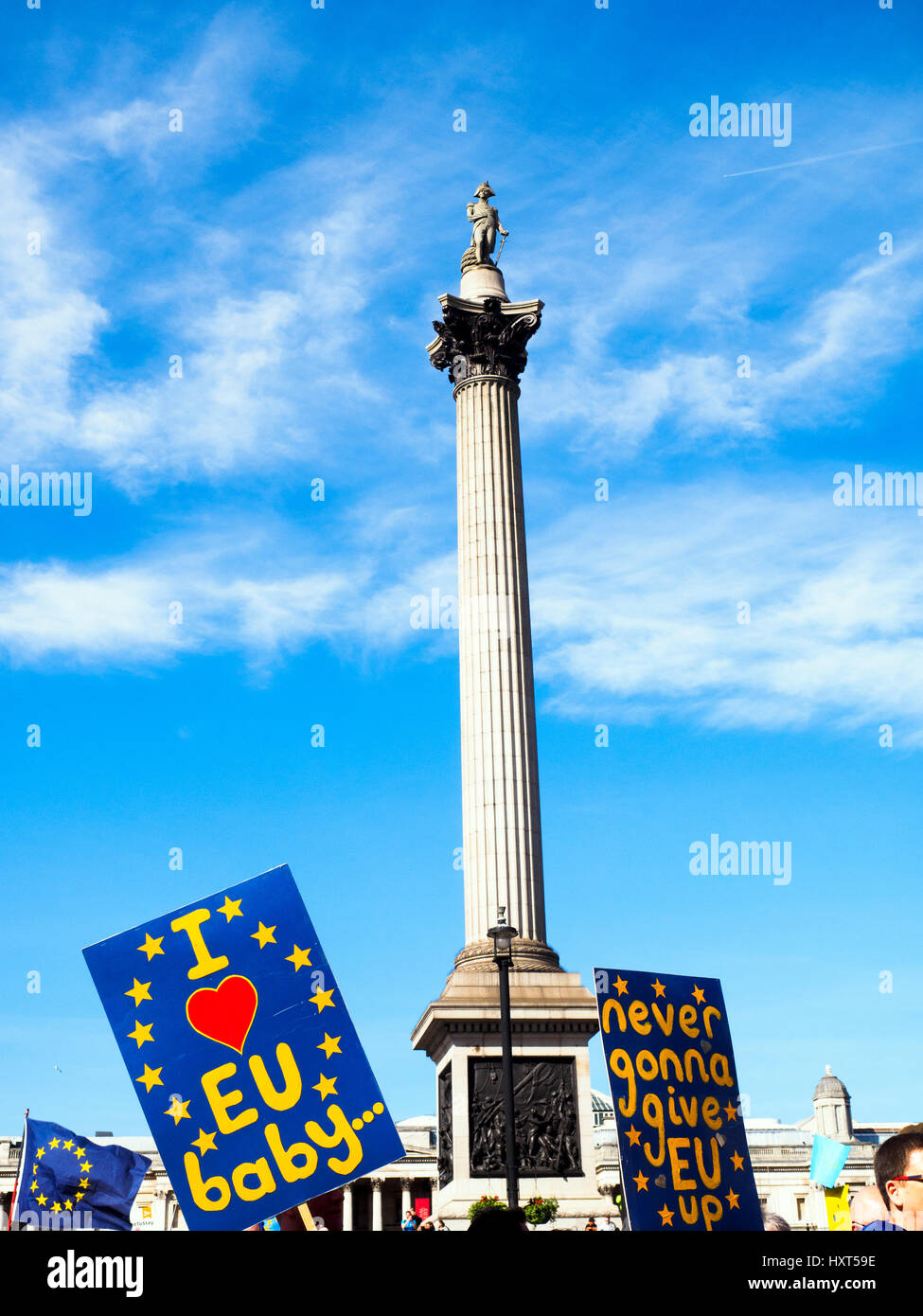 25. März 2017 Rally pro EU gegen Brexit - London, England Stockfoto
