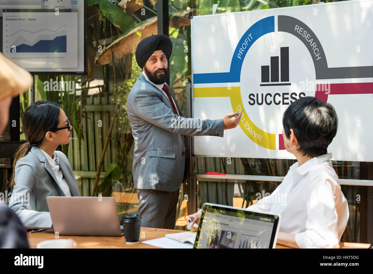 Erfolg-Diagramm-Prozesse Kreis-Konzept Stockfoto