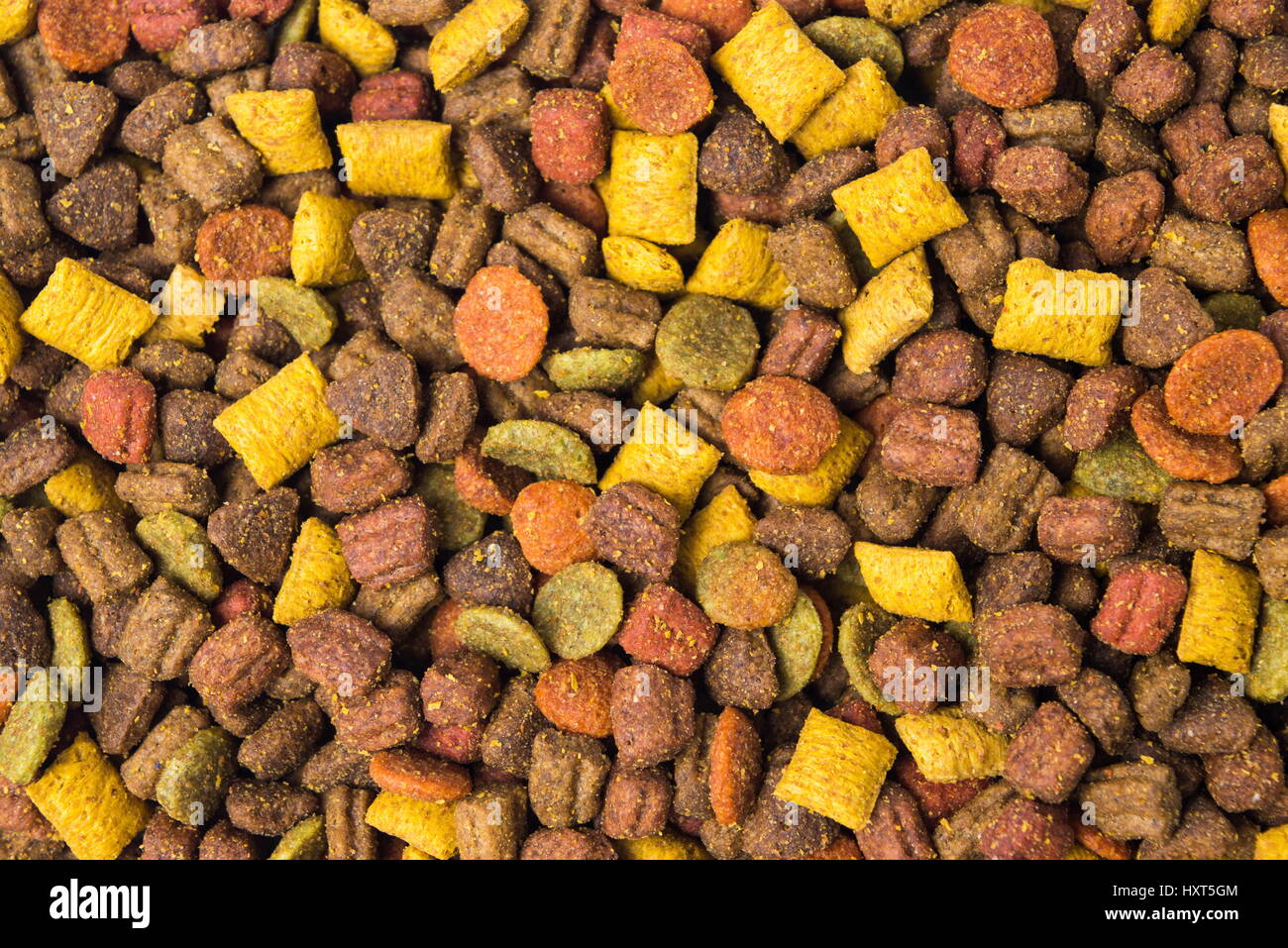 Katze essen Granulat Hintergrundmuster Textur Stockfoto