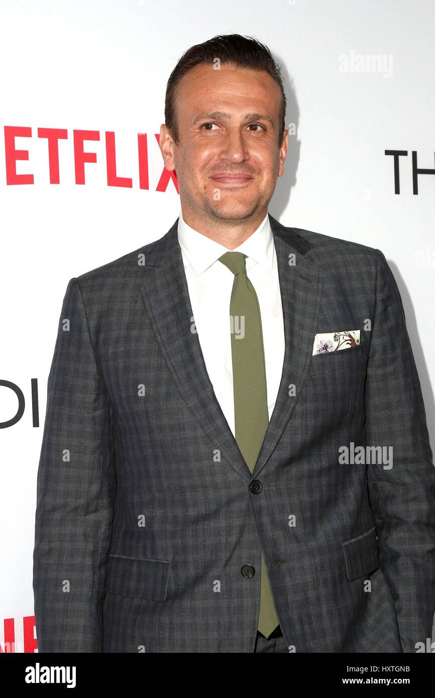 Jason Segel im Ankunftsbereich für THE DISCOVERY Premiere auf Netflix, Vista Theatre, Los Angeles, CA 29. März 2017. Foto von: Priscilla Grant/Everett Collection Stockfoto