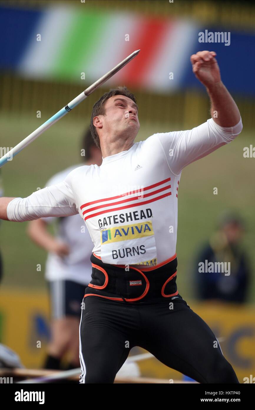 IAN BURNS JAVELIN ALEXANDER Stadion BIRMINGHAM ENGLAND 12. Juli 2008 Stockfoto