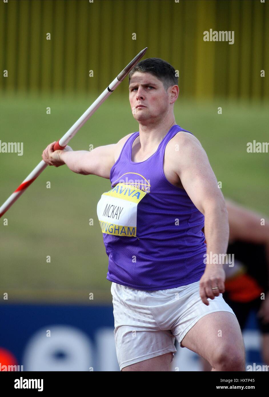 DAVID MCKAY JAVELIN ALEXANDER Stadion BIRMINGHAM ENGLAND 12. Juli 2008 Stockfoto