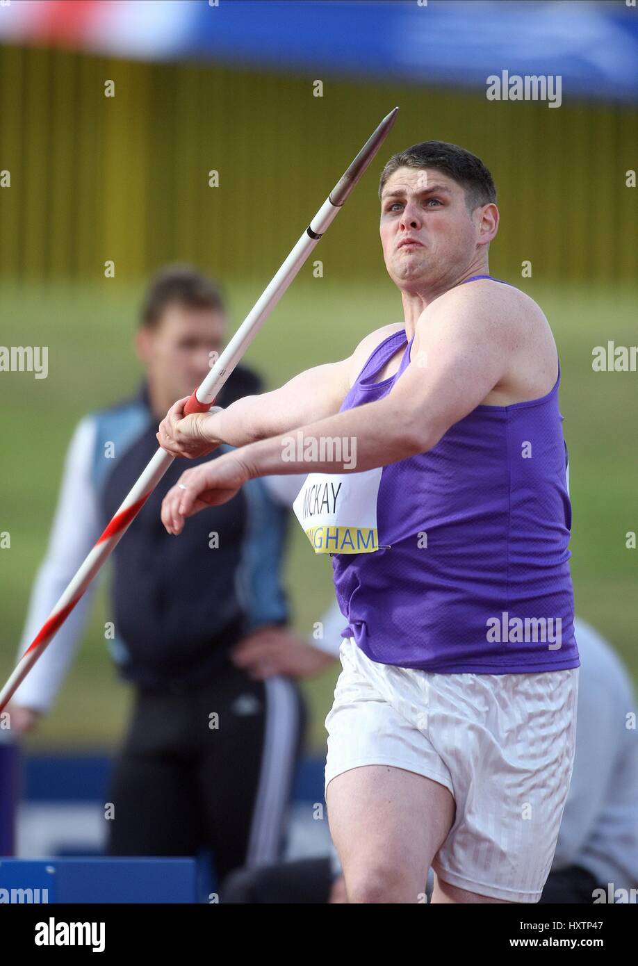 DAVID MCKAY JAVELIN ALEXANDER Stadion BIRMINGHAM ENGLAND 12. Juli 2008 Stockfoto