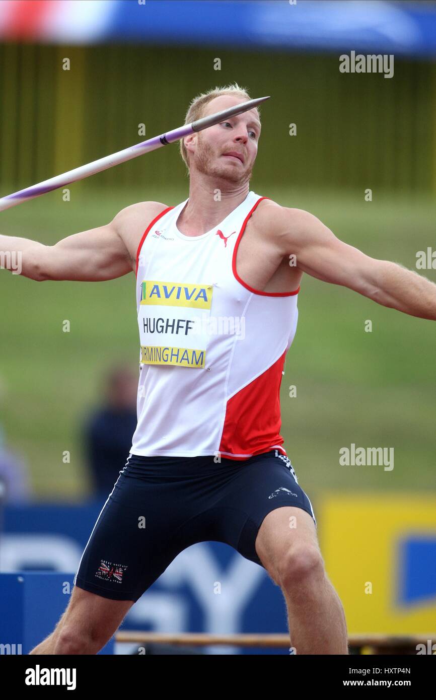 CHRIS HUGHFF JAVELIN ALEXANDER Stadion BIRMINGHAM ENGLAND 12. Juli 2008 Stockfoto