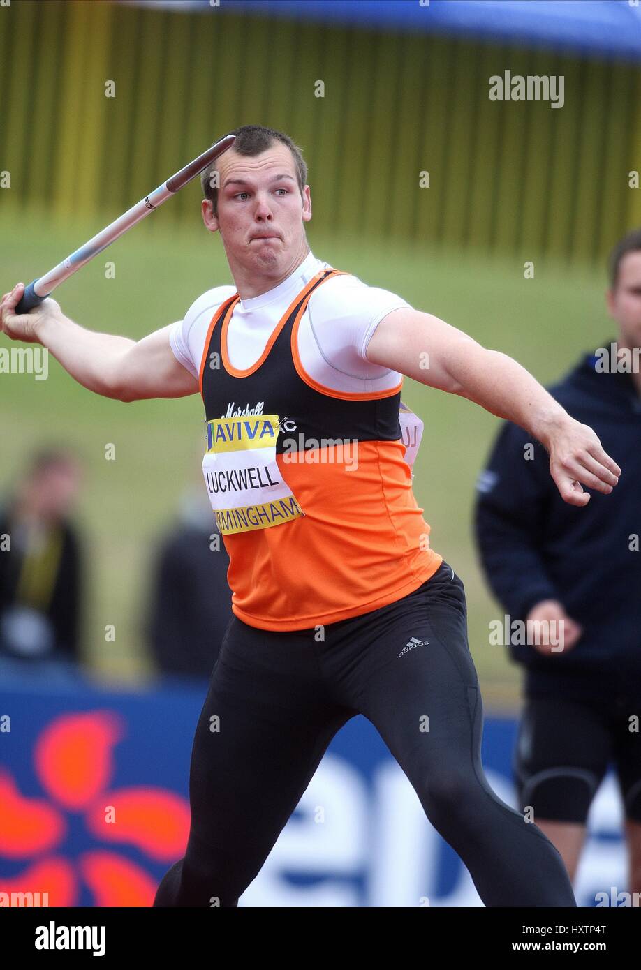 MERVYN LUCKWELL JAVELIN ALEXANDER Stadion BIRMINGHAM ENGLAND 12. Juli 2008 Stockfoto