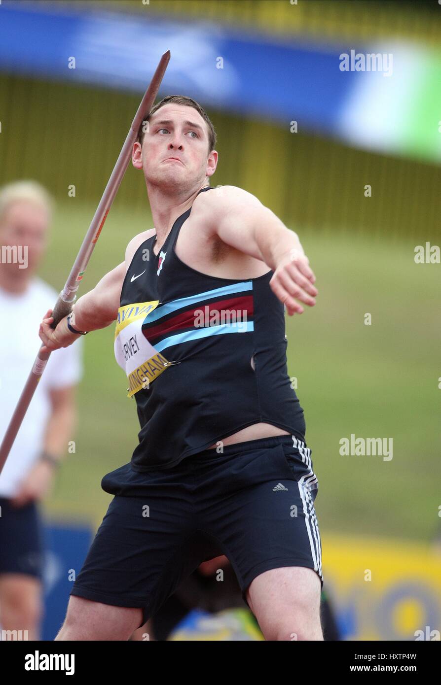 STUART HARVEY JAVELIN ALEXANDER Stadion BIRMINGHAM ENGLAND 12. Juli 2008 Stockfoto