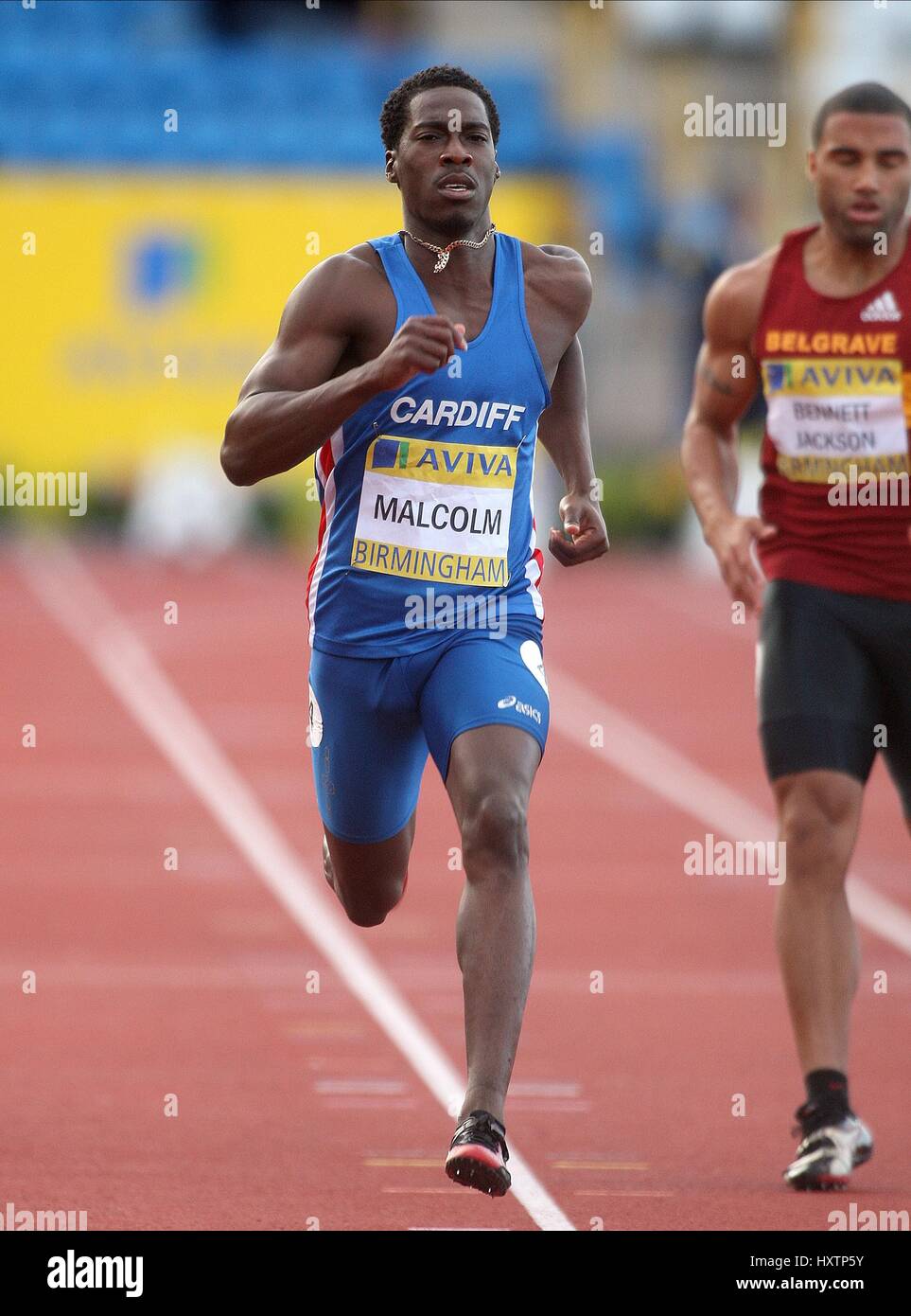 CHRISTIAN MALCOLM 200 m ALEXANDER Stadion BIRMINGHAM ENGLAND 12. Juli 2008 Stockfoto