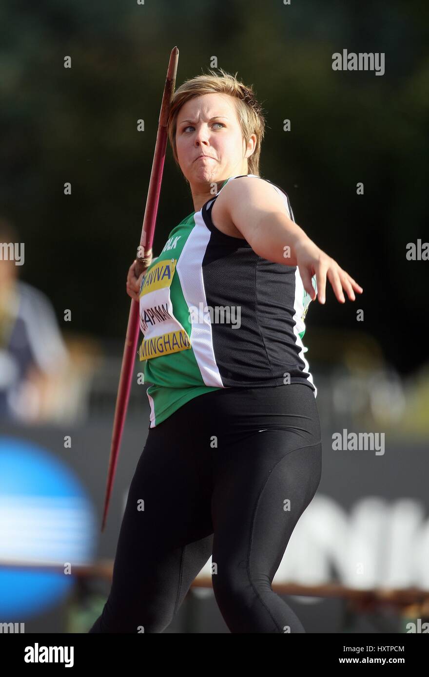 JOANNA CHAPMAN JAVELIN ALEXANDER Stadion BIRMINGHAM ENGLAND 13. Juli 2008 Stockfoto