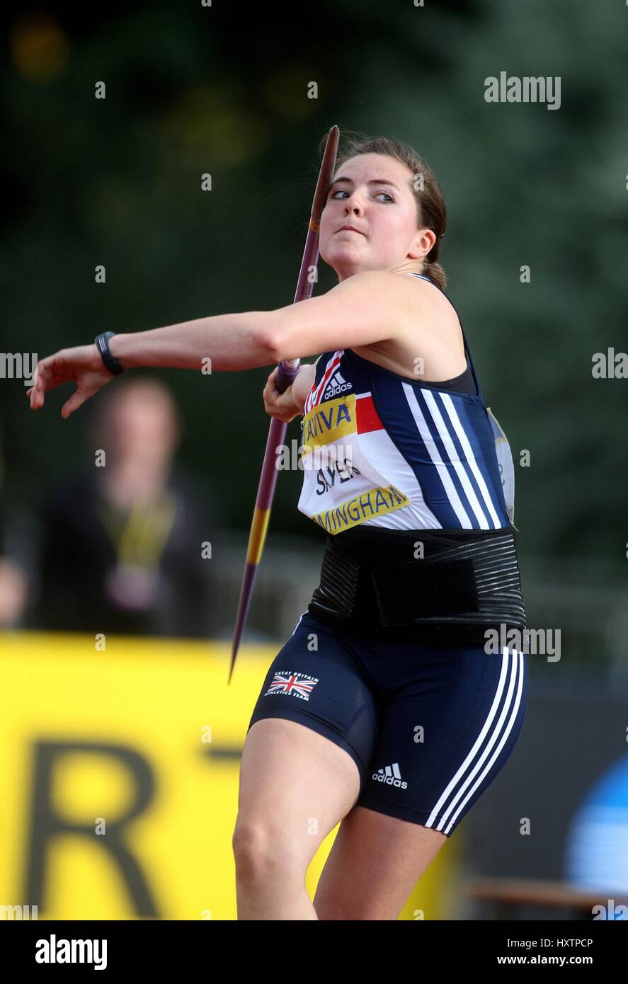 GOLDIE SAYERS JAVELIN ALEXANDER Stadion BIRMINGHAM ENGLAND 13. Juli 2008 Stockfoto