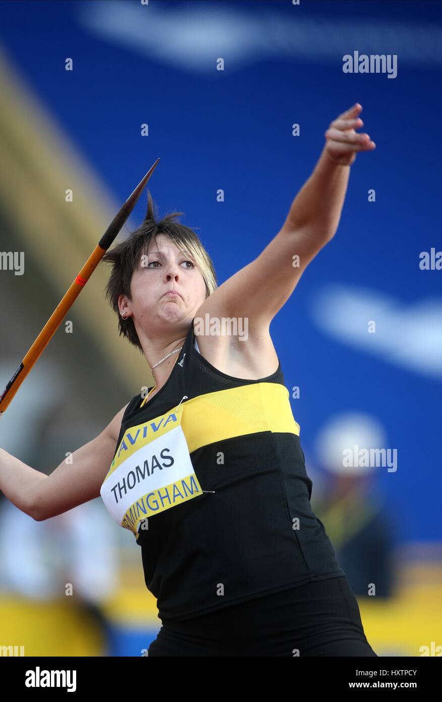 HAYLEY THOMAS JAVELIN ALEXANDER Stadion BIRMINGHAM ENGLAND 13. Juli 2008 Stockfoto