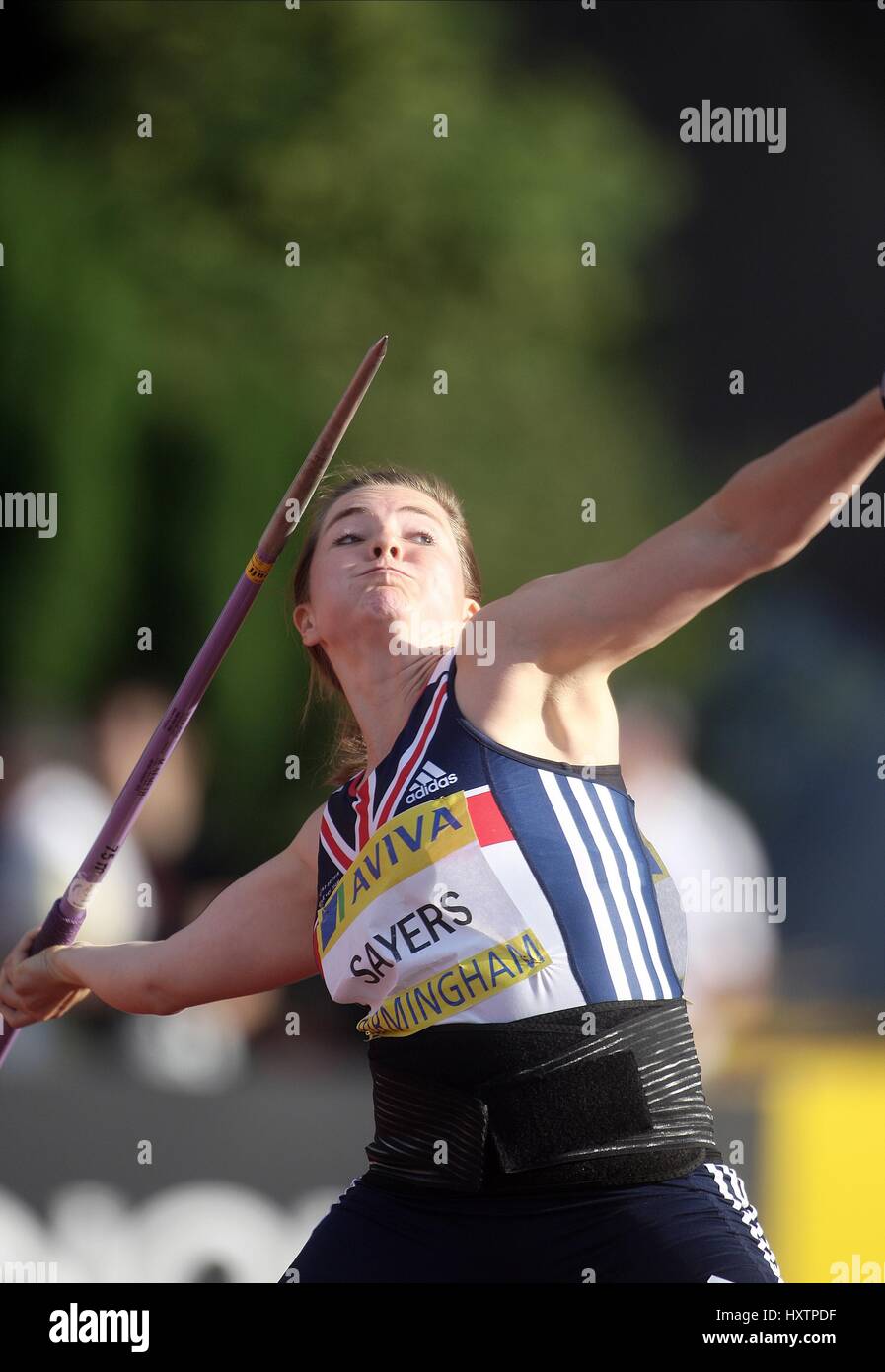 GOLDIE SAYERS JAVELIN ALEXANDER Stadion BIRMINGHAM ENGLAND 13. Juli 2008 Stockfoto