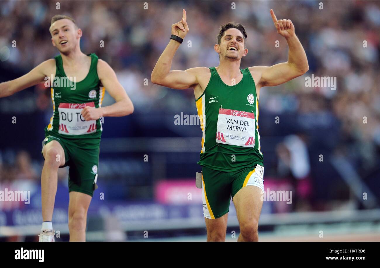 C TOIT FRANIE VAN DER MARWE Männer PARA-SPORT 100 M Männer-PARA-SPORT 100M T37 HAMPDEN PARK GLASGOW Schottland 28. Juli 2014 Stockfoto