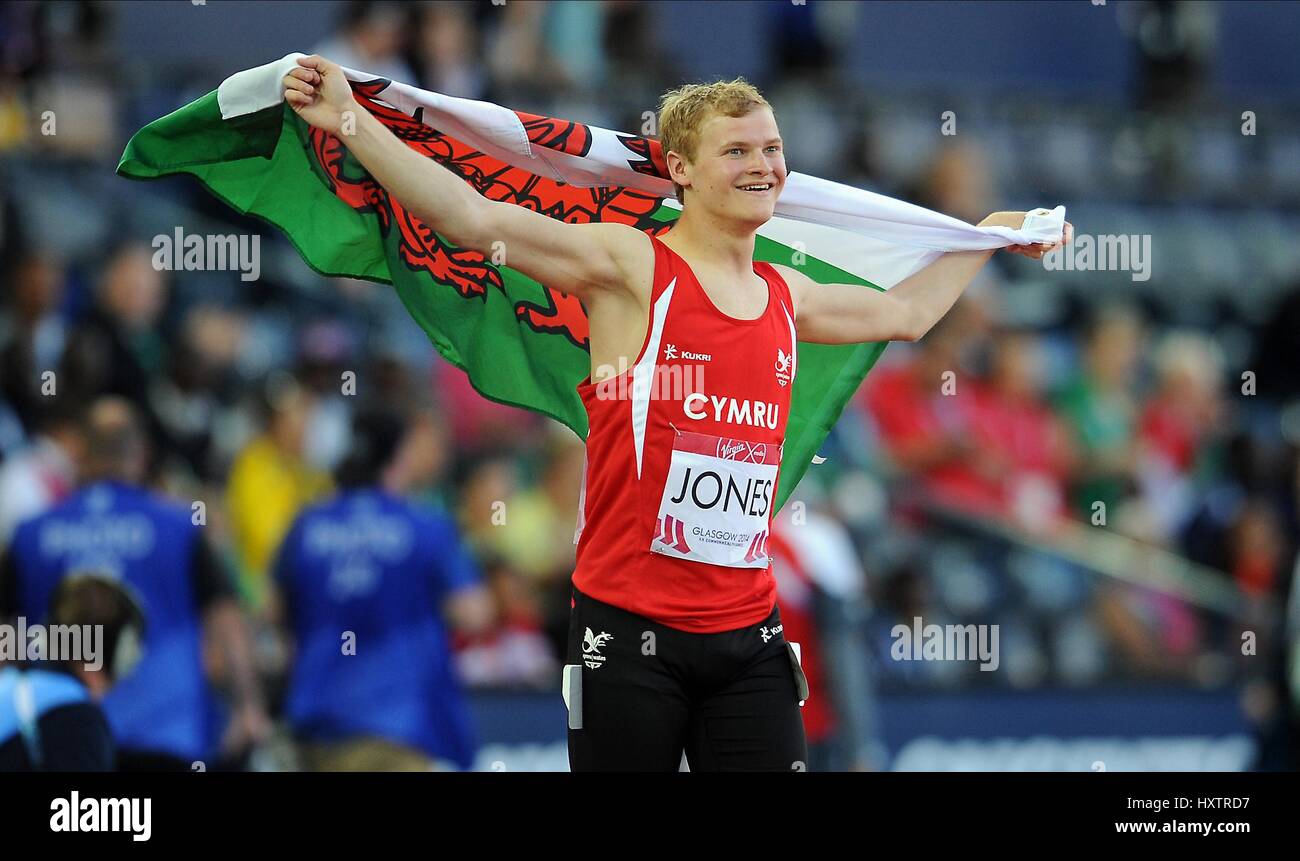 RHYS JONES Herren-PARA-SPORT 100M T37 Herren-PARA-SPORT 100M T37 HAMPDEN PARK GLASGOW Schottland 28. Juli 2014 Stockfoto