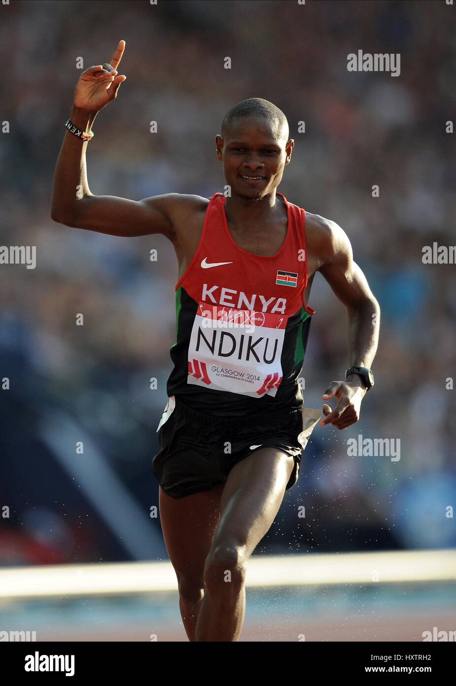 JONATHAN NDIKU Kenia Kenia HAMPDEN PARK GLASGOW Schottland 1. August 2014 Stockfoto