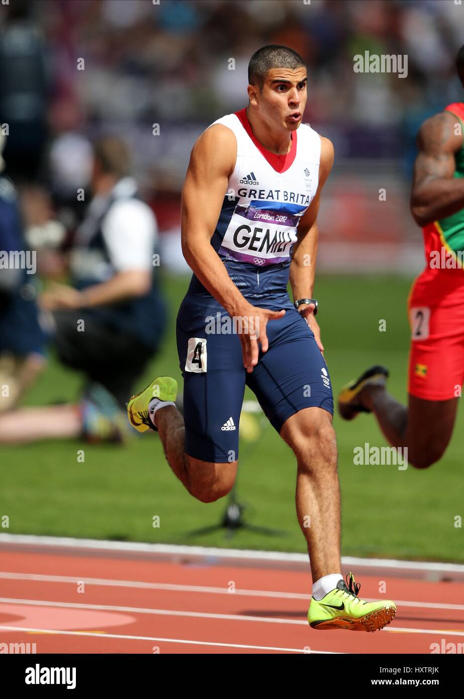 ADAM GEMILI Großbritannien STRATFORD LONDON ENGLAND 4. August 2012 Stockfoto