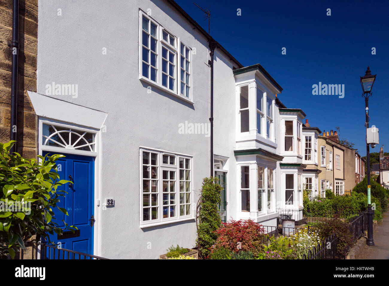 Häuser auf West Green, Stokesley, North Yorkshire, England, UK