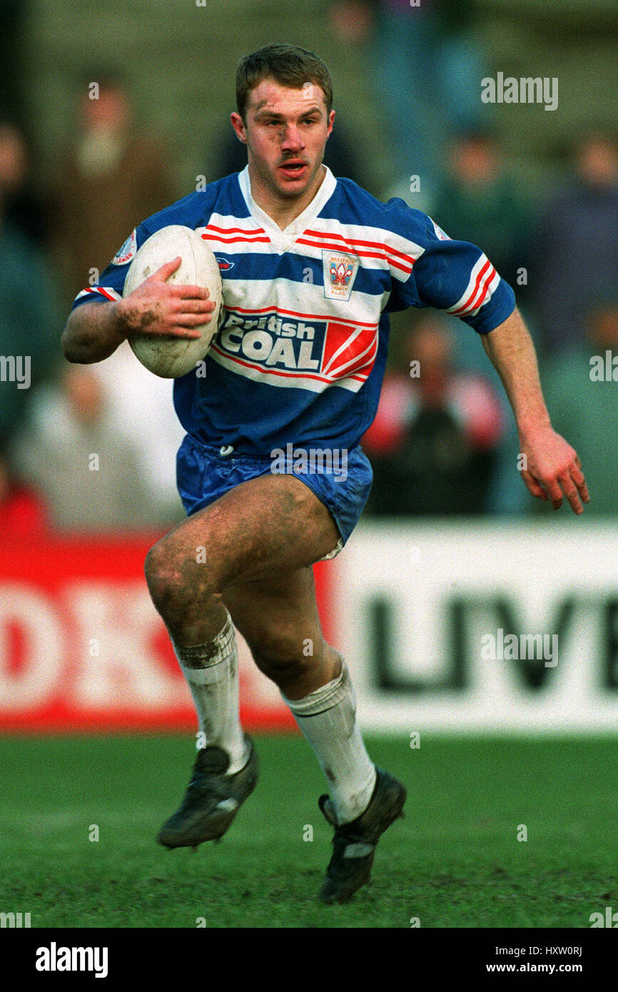 DAVID JONES WAKEFIELD TRINITY RLFC 2. Februar 1993 Stockfoto