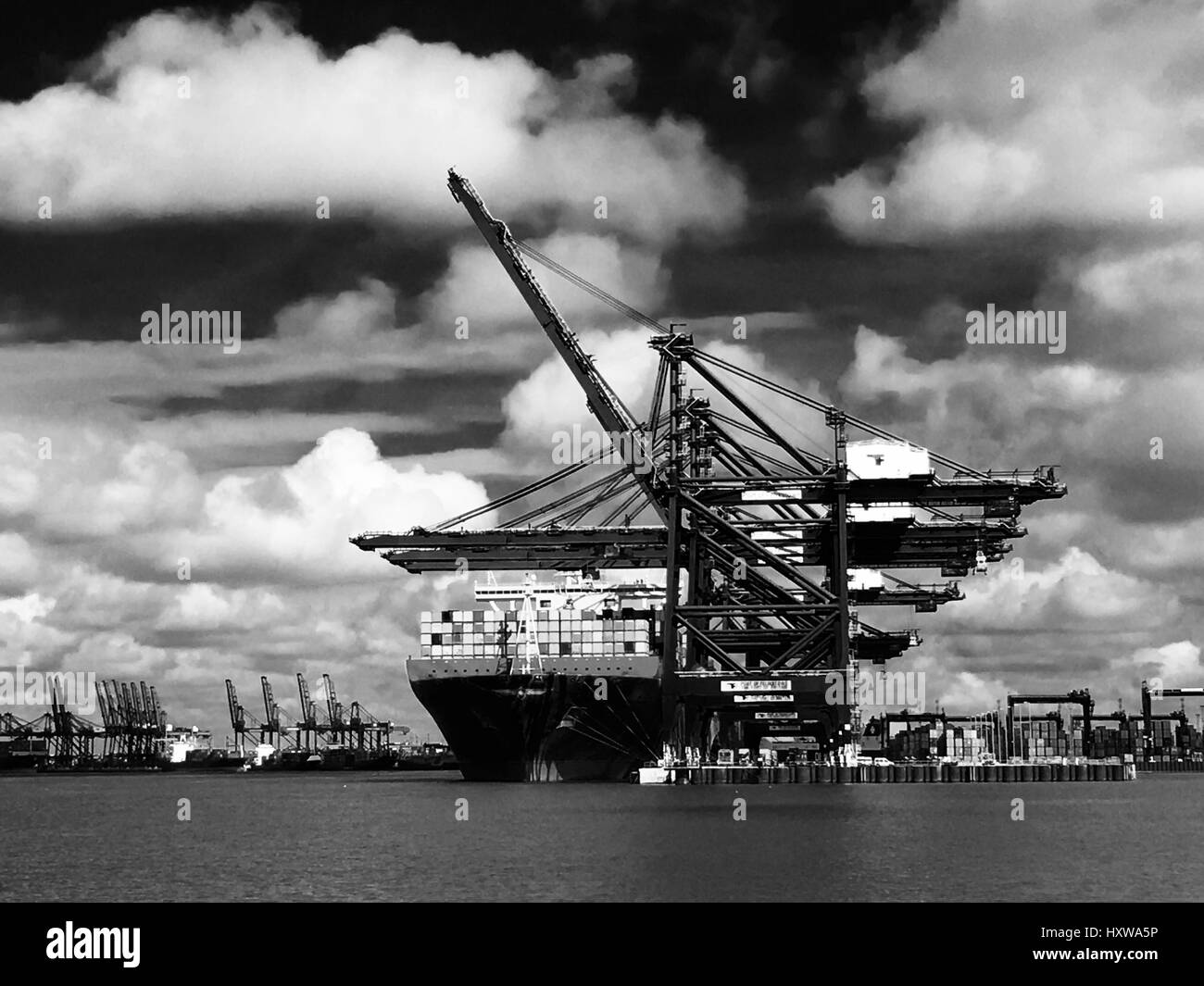 Hafen von Felixstowe Stockfoto