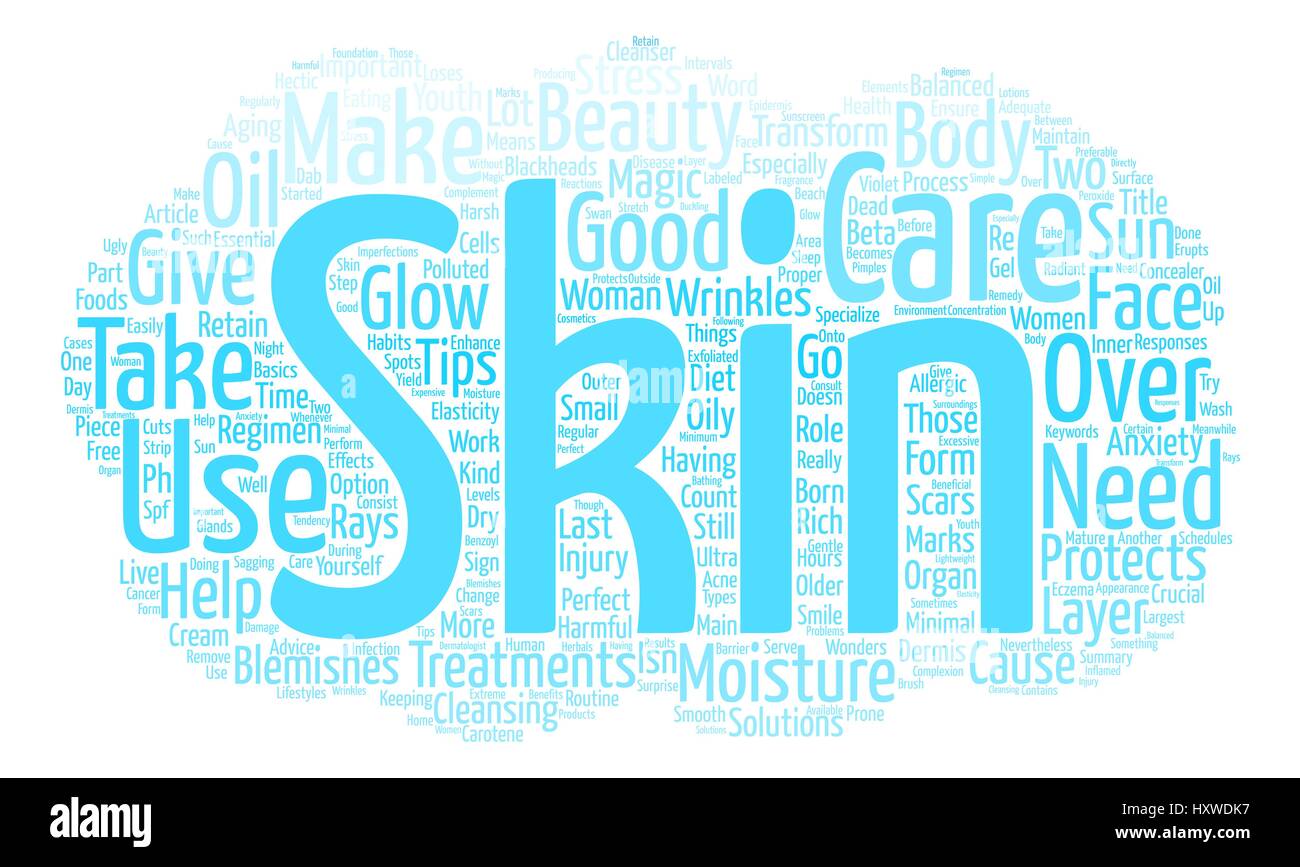Machen Uber Magic Skin Care Beauty Tipps Text Hintergrund Word Cloud Konzept Stock Vektorgrafik Alamy