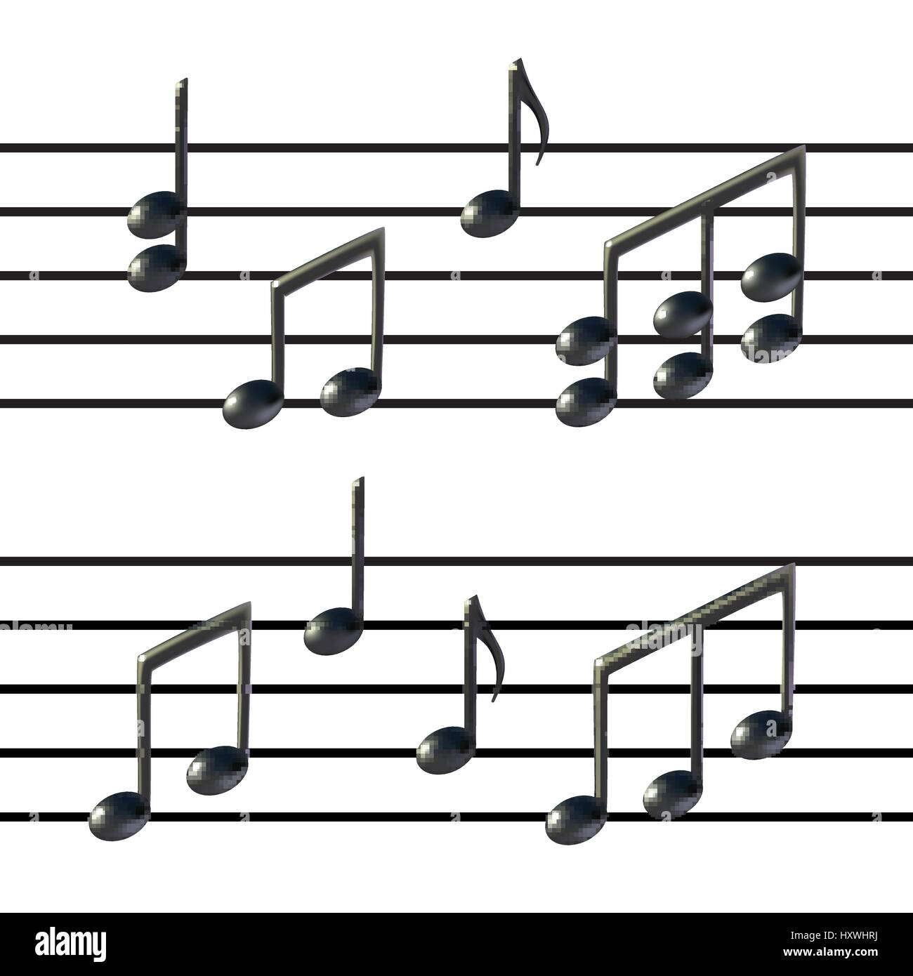 Vektor-Musiknoten Stock Vektor