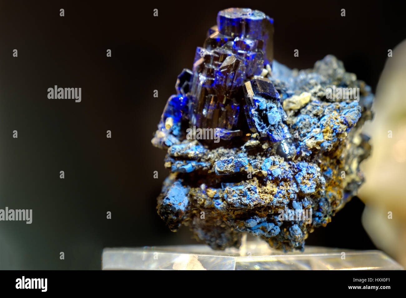 Azurit Mineral Stein Edelstein blau aus Namibia Stockfoto